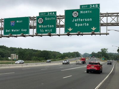 I-80 wb Exit 34B Route 15 northbound Closed & Detoured Tonight in Wharton, Morris County