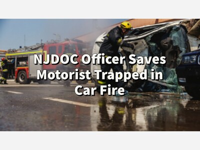 NJDOC Officer Saves Motorist Trapped in Car Fire, Then Heads to Work