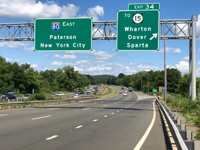 I-80 EB Exit 34 Ramp to Route 15 Closed and Detoured Tonight