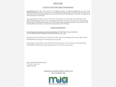 Household Hazardous Waste Drop-Off Event Days 2023