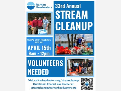 Mendham Township Stream Cleanup Event is April 15, 9am - Noon