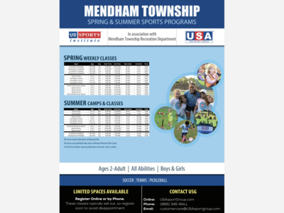 Mendham Township Recreation Is Collaborating with US Sports Institute