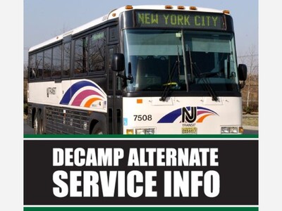 NJ Transit To Implement Emergency Bus Service To Provide Alternatives for Decamp Customers