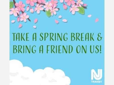 NJ Transit Kicks off Spring With “Take a Spring Break & Bring a Friend on Us” Promotion