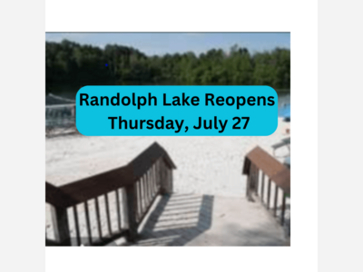 Randolph Lake Resumes Public Bathing, Achieving Clear Health Standards