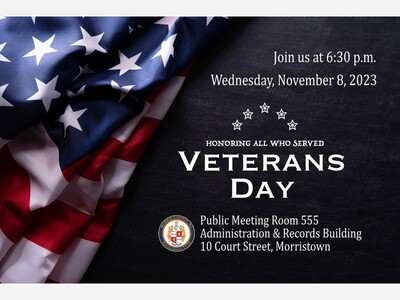Morris County to Award 28 Veterans with Distinguished Medals