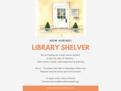Mendham Township Library Seeking a Part-Time Library Shelver