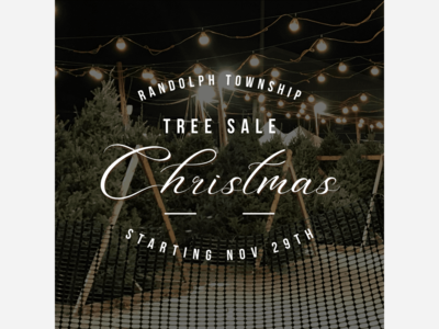 Christmas tree sale will start on November 29th and will be open until all trees are sold out.