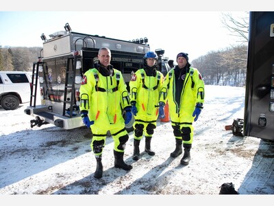 Morris County Sheriff’s Office and Firefighters Train for Ice Rescues