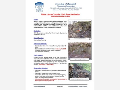 Sussex Turnpike Road Construction (Saturday Construction Updates)