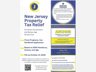 New Jersey Property Tax Relief (for Senior Homeowners and Renters Age 65 and Over)