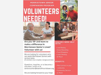 Volunteers Needed for Morristown Senior Companion Program