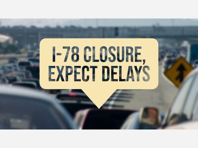 I-78 westbound lane closures this afternoon for emergency bridge repairs in Bedminster 