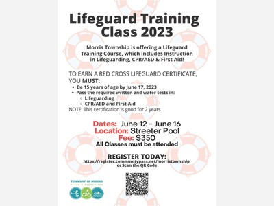 Morris Township is offering a Lifeguard Training Course