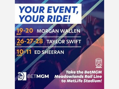NJ Transit Offers Easy Access to MetLife Stadium for Taylor Swift, Ed Sheeran, and Morgan Wallen Shows