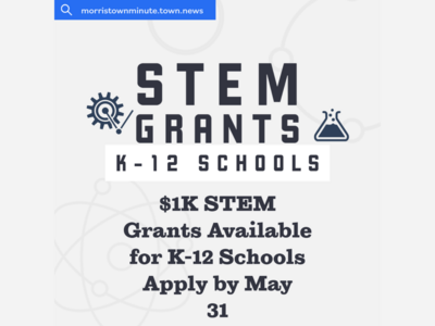 $1K STEM Grants Available for K-12 Schools, Apply by May 31