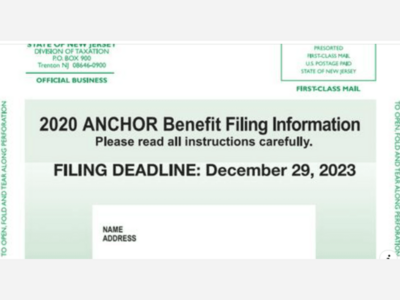 ANCHOR Property Tax Relief Program Application Deadlines Announced for NJ Homeowners and Renters