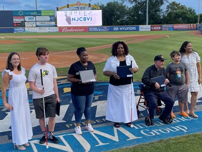 New Jersey Human Services Honors Blind and Visually Impaired Achievers at Trenton Thunder Game
