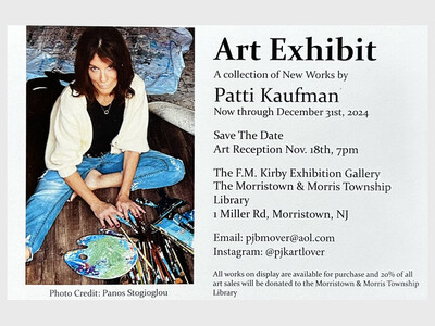 Art Exhibit and Art Reception:  Collection of new Works by Patti Kaufman  