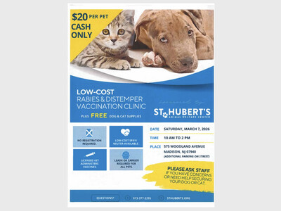 Low-Cost Vaccine Clinic for Dogs & Cats