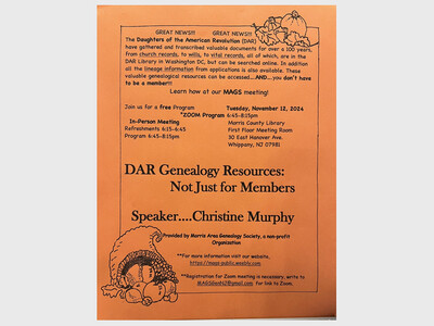 Genealogy meeting