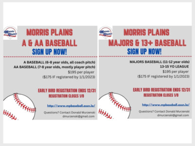 Morris Plains Baseball (Leagues for ages 6-15)