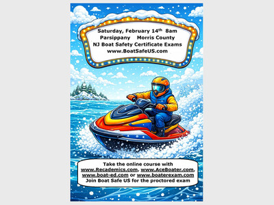 NJ Boat Safety Exam for the Online Course  - Morris County