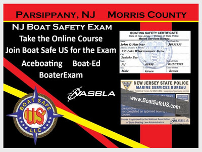   NJ Boat Safety Exam for the Online Course  - Parsippany