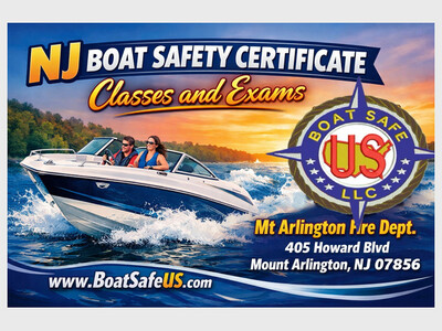 
NJ Boat Safety Class in Mt. Arlington (Two Night)
