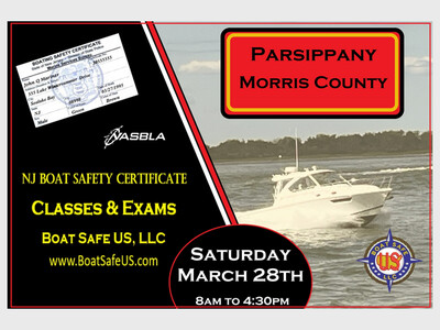 Morris County Boat Safety Class and Exam – Required in NJ!